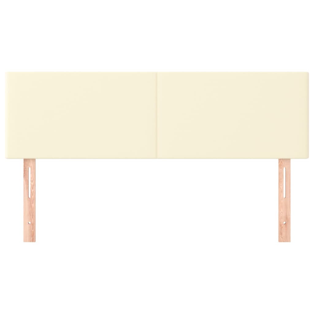 vidaXL Tăblii de pat, 2 buc., crem, 72x5x78/88 cm, piele ecologică vidaXL Tăblii de pat, 2 buc., crem, 72x5x78/88 cm, piele ecologică