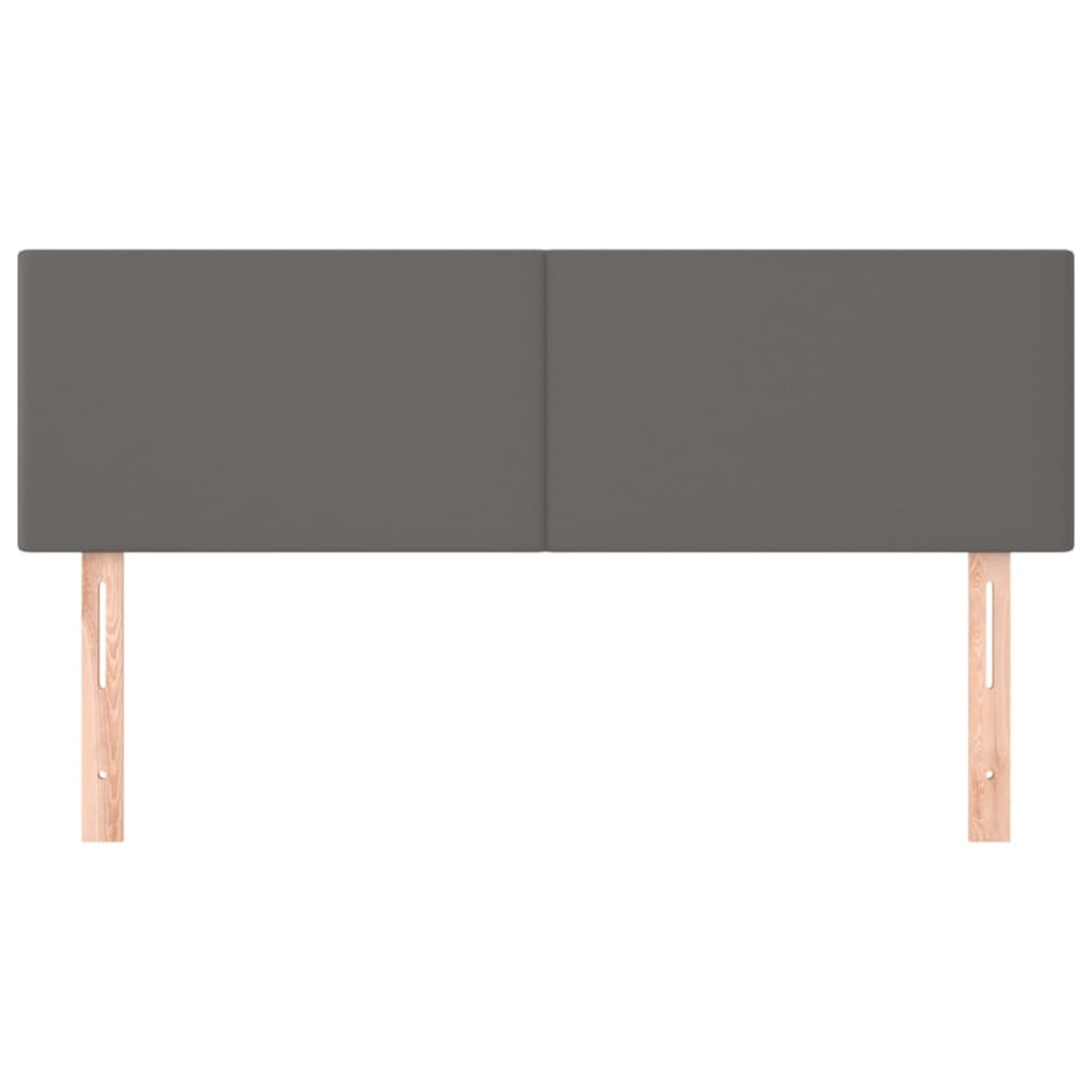 vidaXL Tăblii de pat, 2 buc., gri, 72x5x78/88 cm, piele ecologică vidaXL Tăblii de pat, 2 buc., gri, 72x5x78/88 cm, piele ecologică