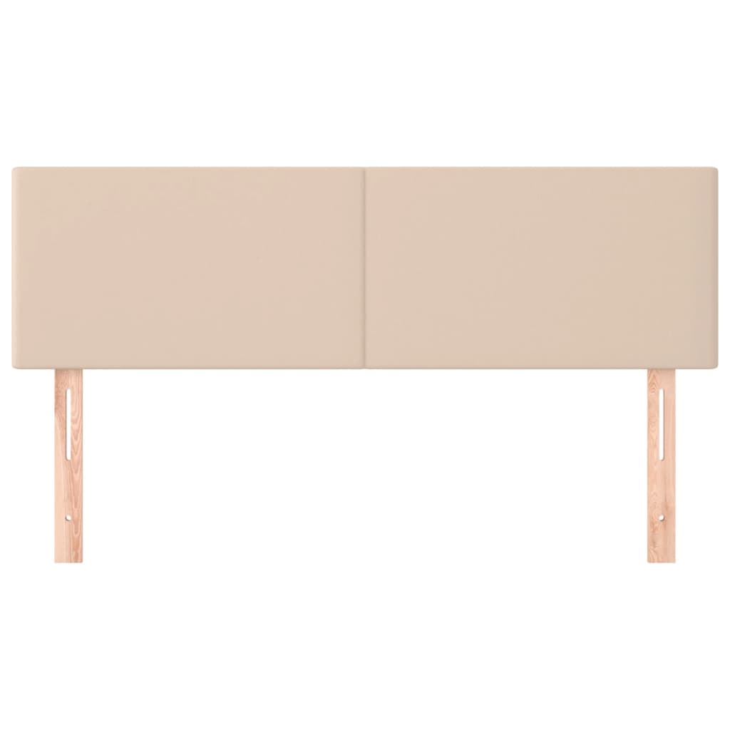 vidaXL Tăblii de pat 2 buc. cappuccino 72x5x78/88 cm piele ecologică