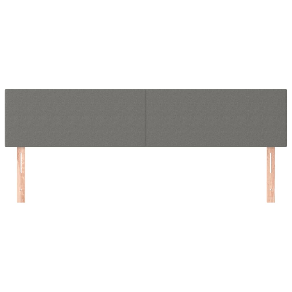 vidaXL Tăblii de pat, 2 buc, gri închis, 80x5x78/88 cm, textil