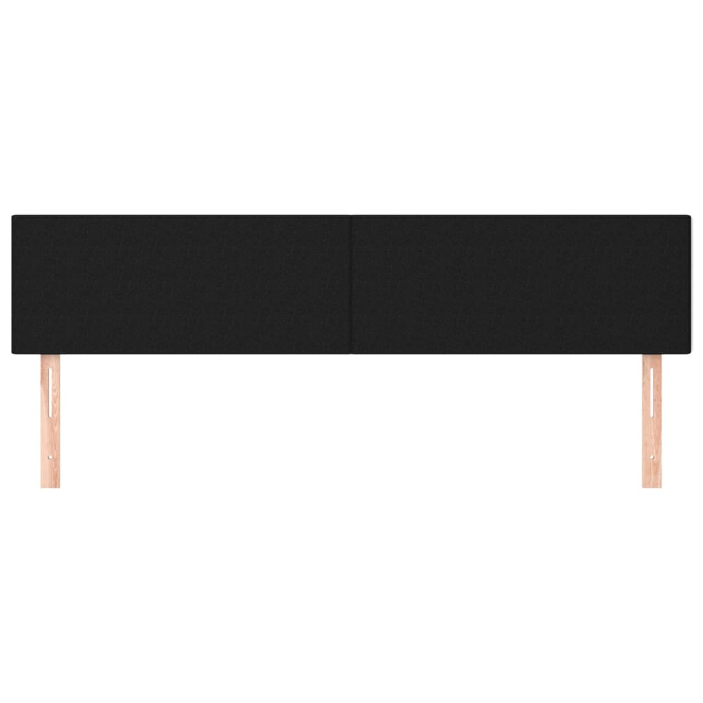 vidaXL Tăblii de pat, 2 buc, negru, 80x5x78/88 cm, textil