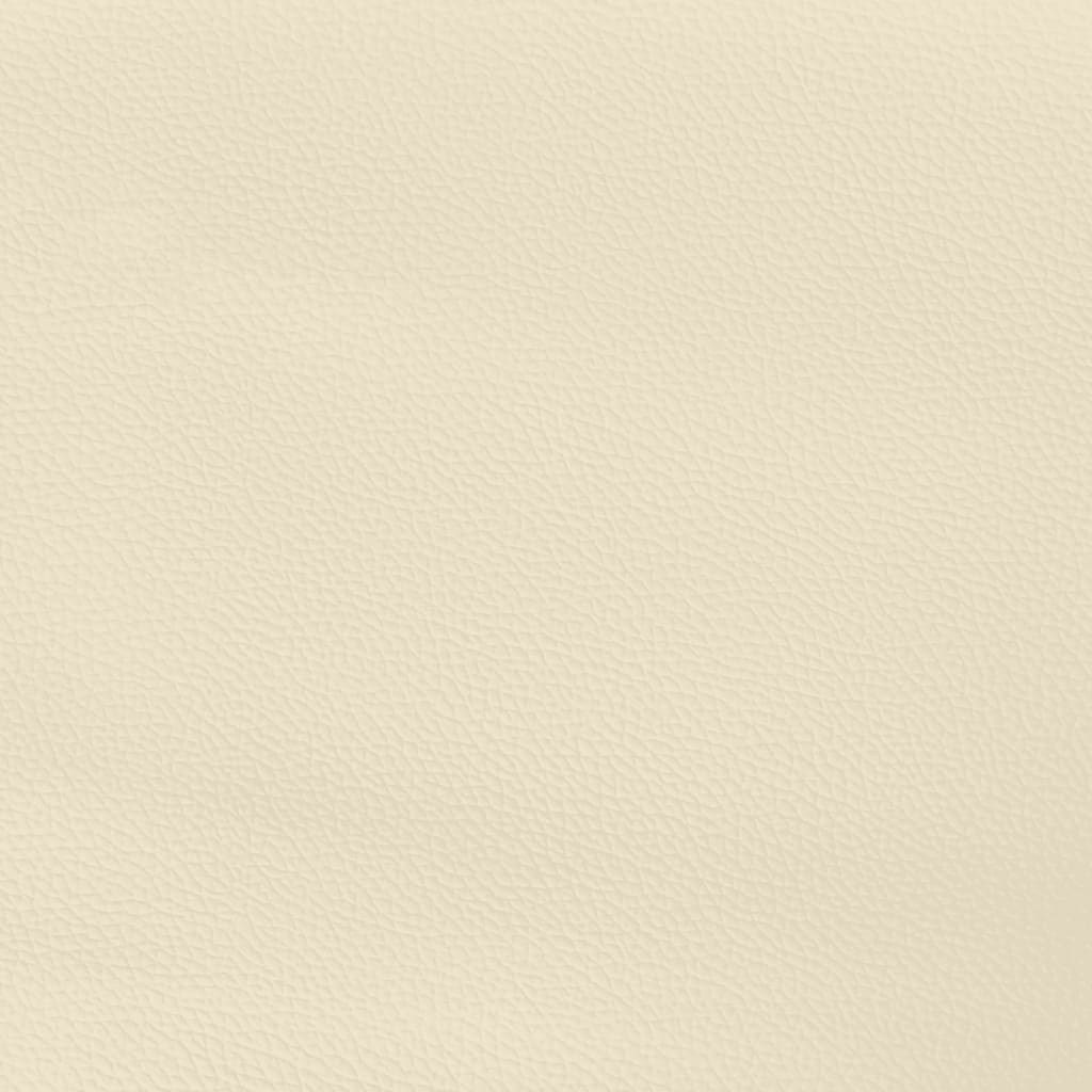 vidaXL Tăblii de pat, 2 buc., crem, 80x5x78/88 cm, piele ecologică