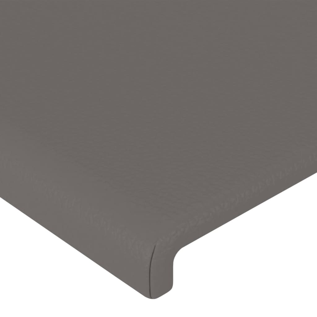 vidaXL Tăblii de pat, 2 buc, gri, 80x5x78/88 cm, piele ecologică vidaXL Tăblii de pat, 2 buc, gri, 80x5x78/88 cm, piele ecologică