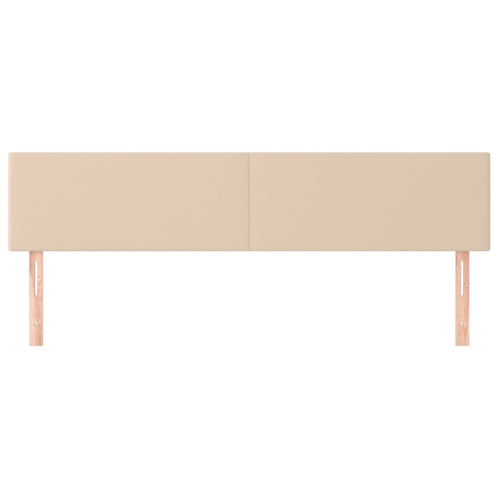 vidaXL Tăblii de pat 2 buc. cappuccino 80x5x78/88 cm piele ecologică
