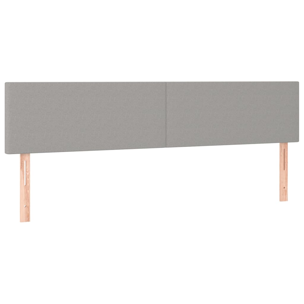 vidaXL Tăblii de pat, 2 buc, gri deschis, 90x5x78/88 cm, textil