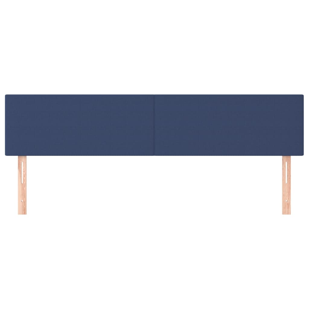 vidaXL Tăblii de pat, 2 buc, albastru, 90x5x78/88 cm, textil vidaXL Tăblii de pat, 2 buc, albastru, 90x5x78/88 cm, textil