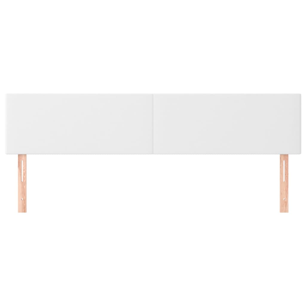 vidaXL Tăblii de pat, 2 buc, alb, 90x5x78/88 cm, piele ecologică vidaXL Tăblii de pat, 2 buc, alb, 90x5x78/88 cm, piele ecologică