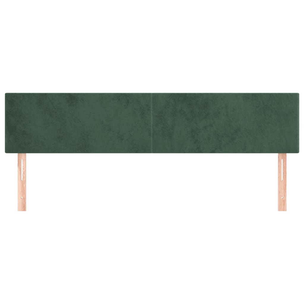 vidaXL Tăblii de pat, 2 buc, verde închis, 90x5x78/88 cm, catifea