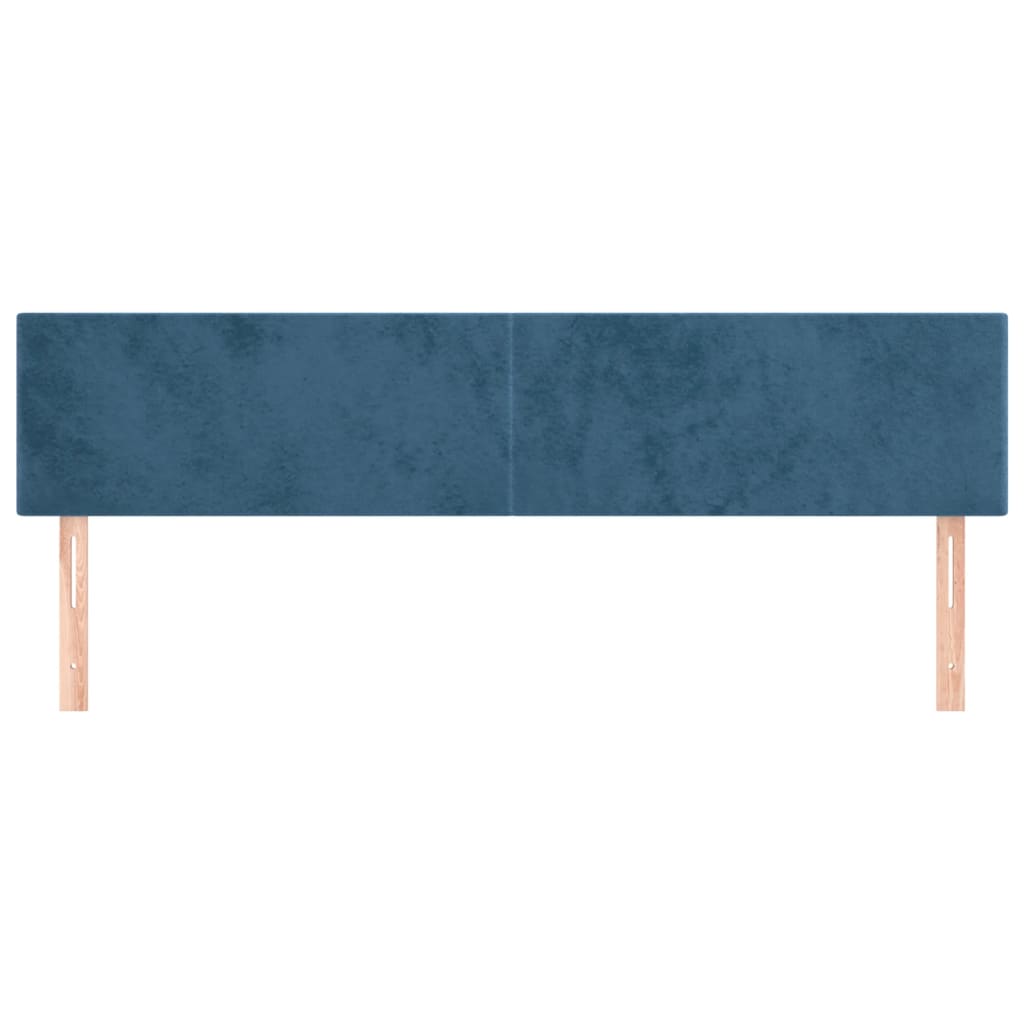vidaXL Tăblii de pat, 2 buc, albastru închis, 90x5x78/88 cm, catifea vidaXL Tăblii de pat, 2 buc, albastru închis, 90x5x78/88 cm, catifea