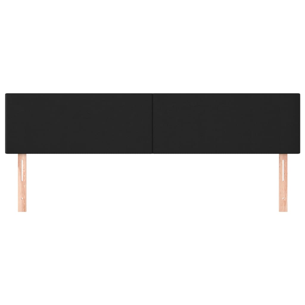 vidaXL Tăblii de pat, 2 buc, negru, 100x5x78/88 cm, piele ecologică