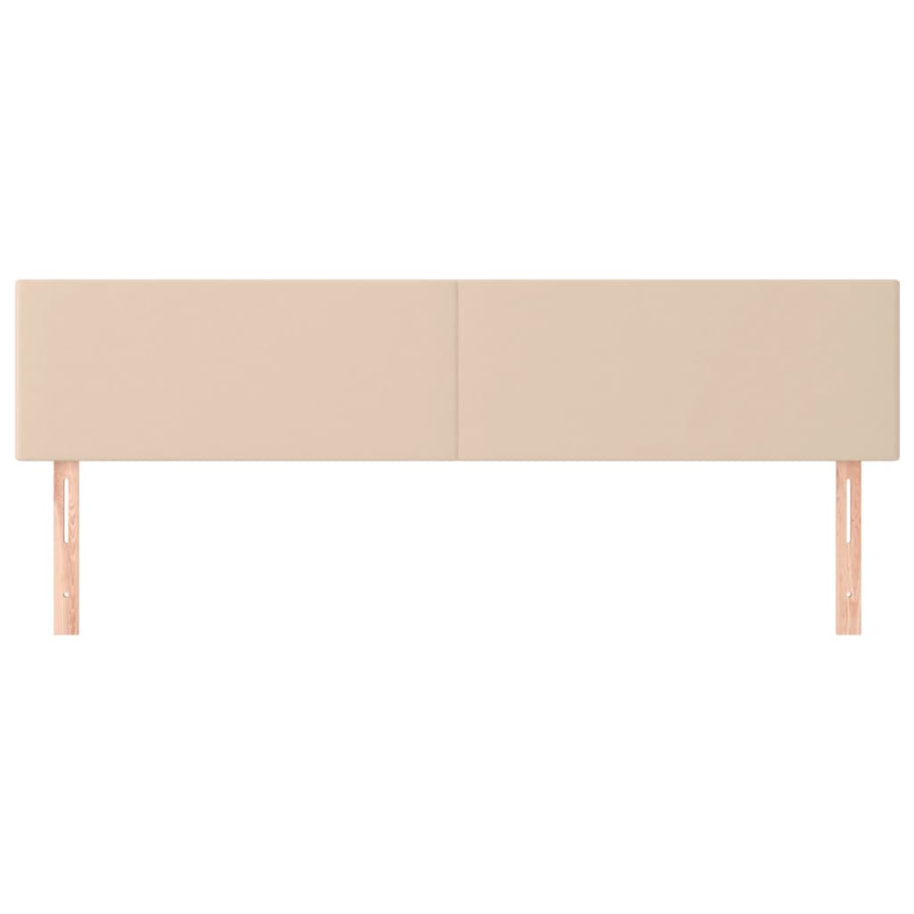 vidaXL Tăblii de pat 2 buc, cappuccino 100x5x78/88 cm piele ecologică