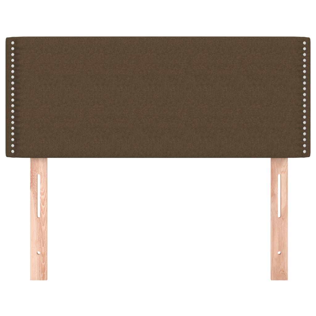 vidaXL Tăblie de pat, maro închis, 80x5x78/88 cm, textil vidaXL Tăblie de pat, maro închis, 80x5x78/88 cm, textil