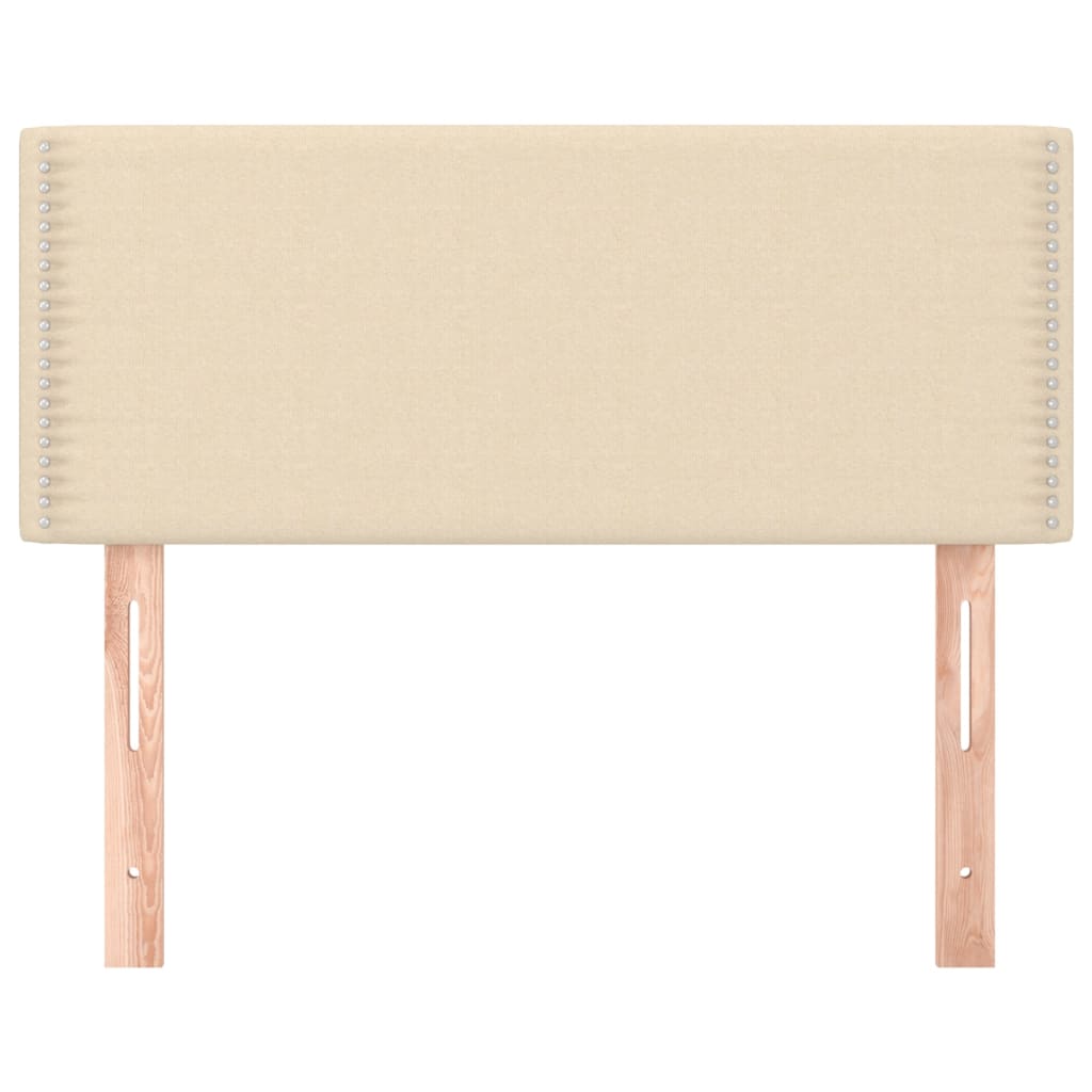 vidaXL Tăblie de pat, crem, 80x5x78/88 cm, textil