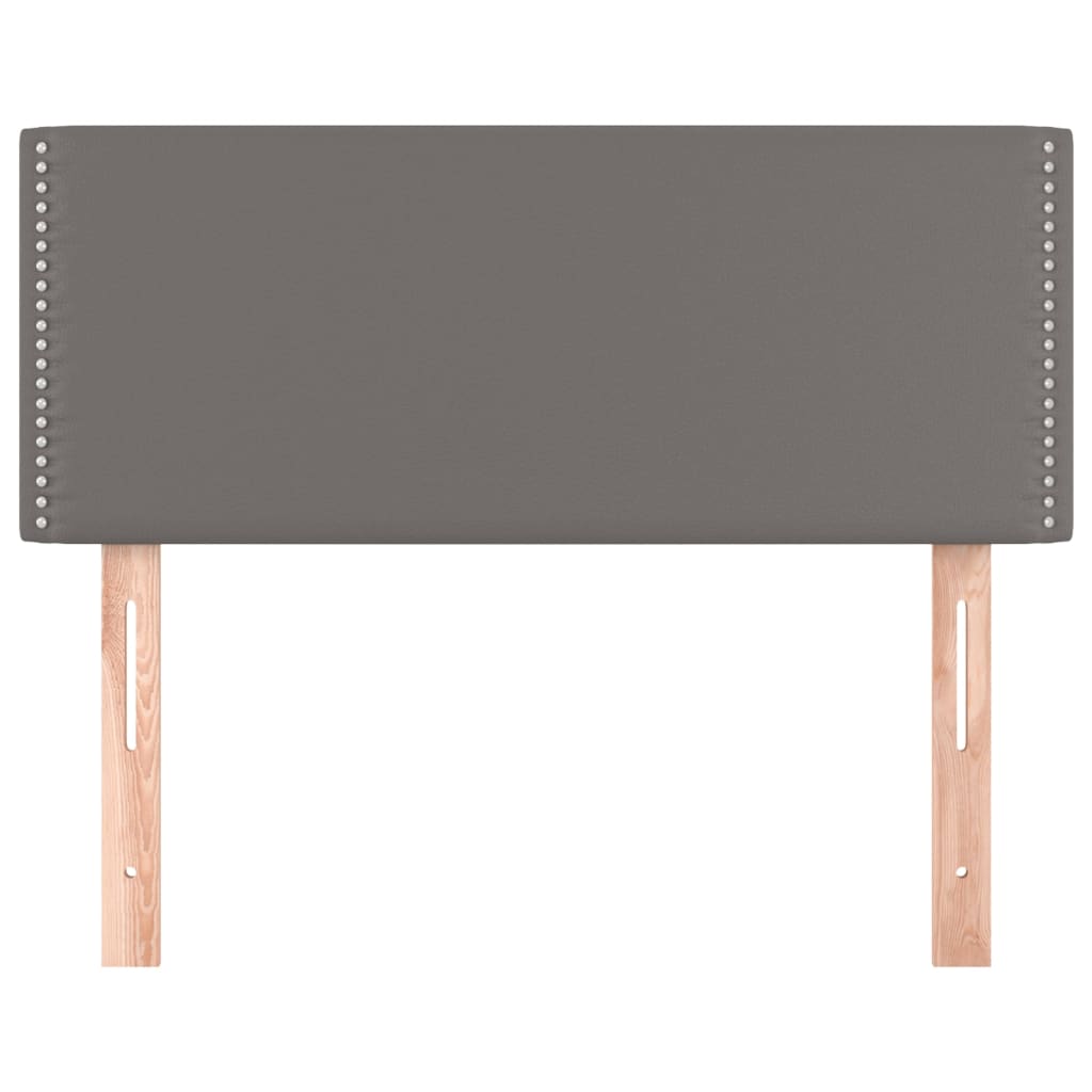 vidaXL Tăblie de pat, gri, 80x5x78/88 cm, piele ecologică
