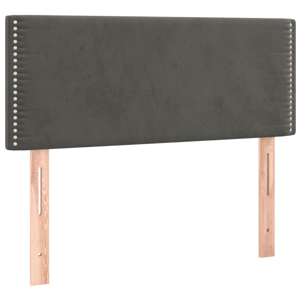 vidaXL Tăblie de pat, gri închis, 80x5x78/88 cm, catifea vidaXL Tăblie de pat, gri închis, 80x5x78/88 cm, catifea