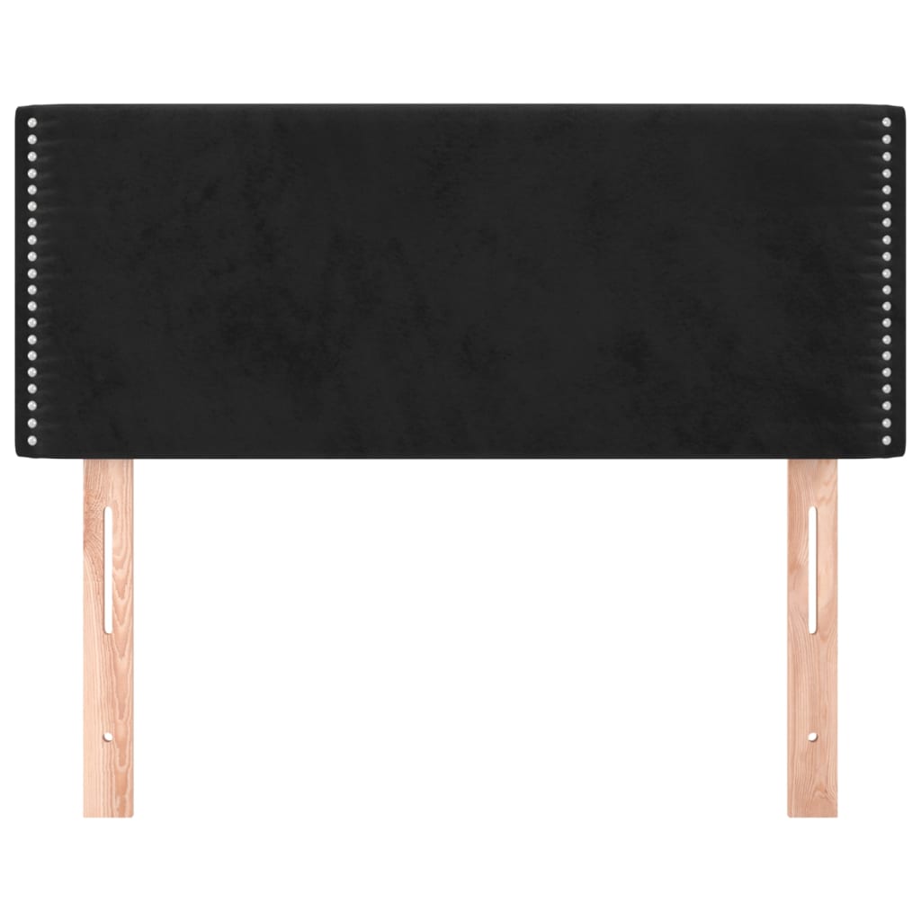vidaXL Tăblie de pat, negru, 80x5x78/88 cm, catifea