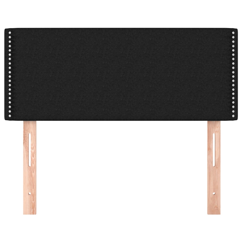 vidaXL Tăblie de pat, negru, 90x5x78/88 cm, textil