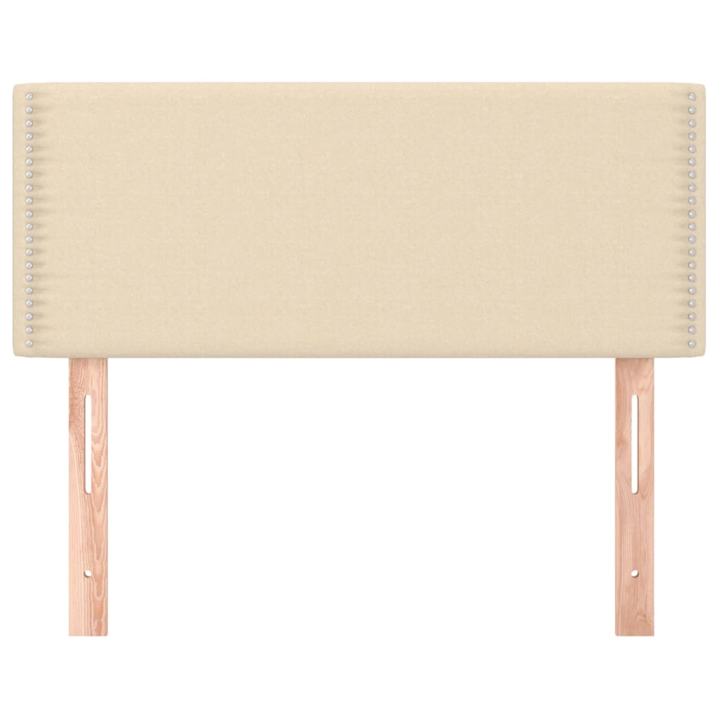 vidaXL Tăblie de pat, crem, 90x5x78/88 cm, textil