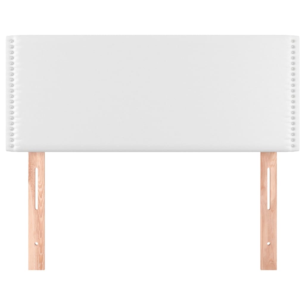 vidaXL Tăblie de pat, alb, 90x5x78/88 cm, piele ecologică