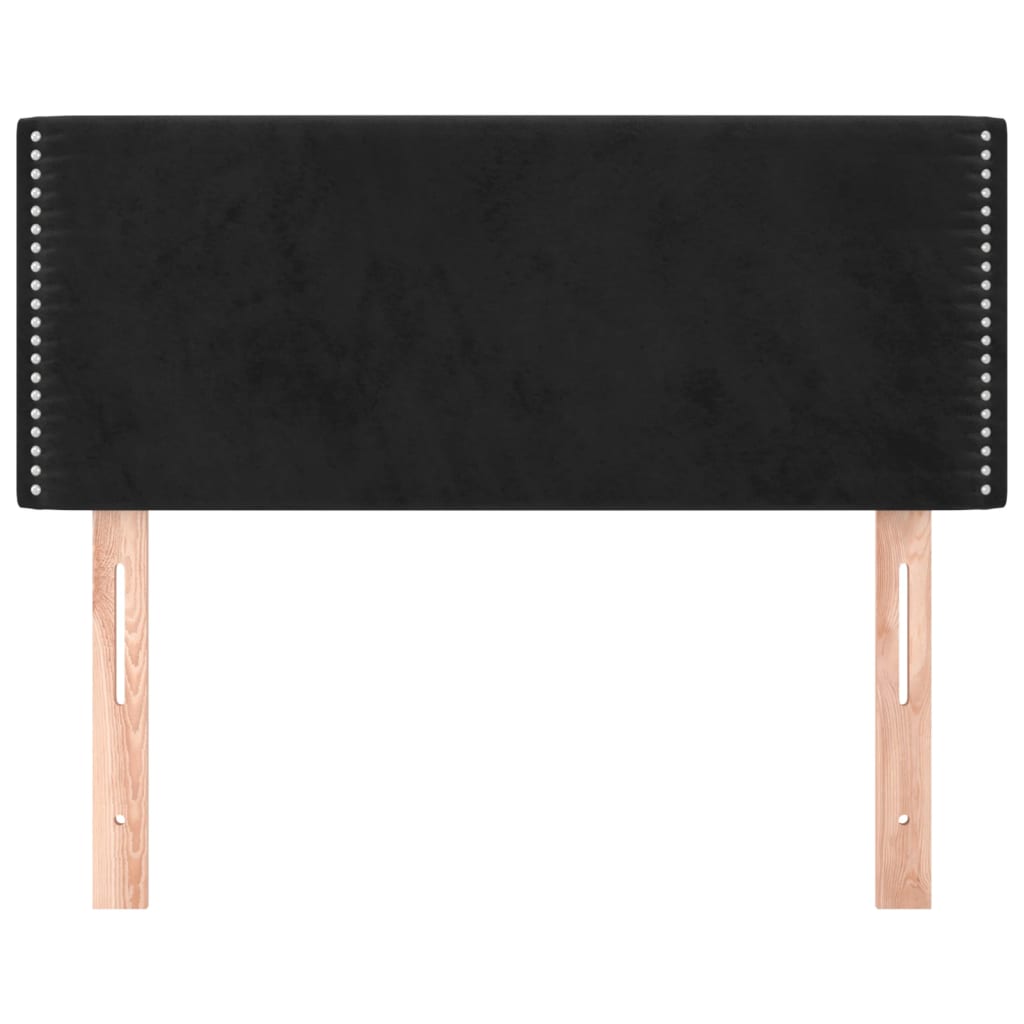 vidaXL Tăblie de pat, negru, 90x5x78/88 cm, catifea