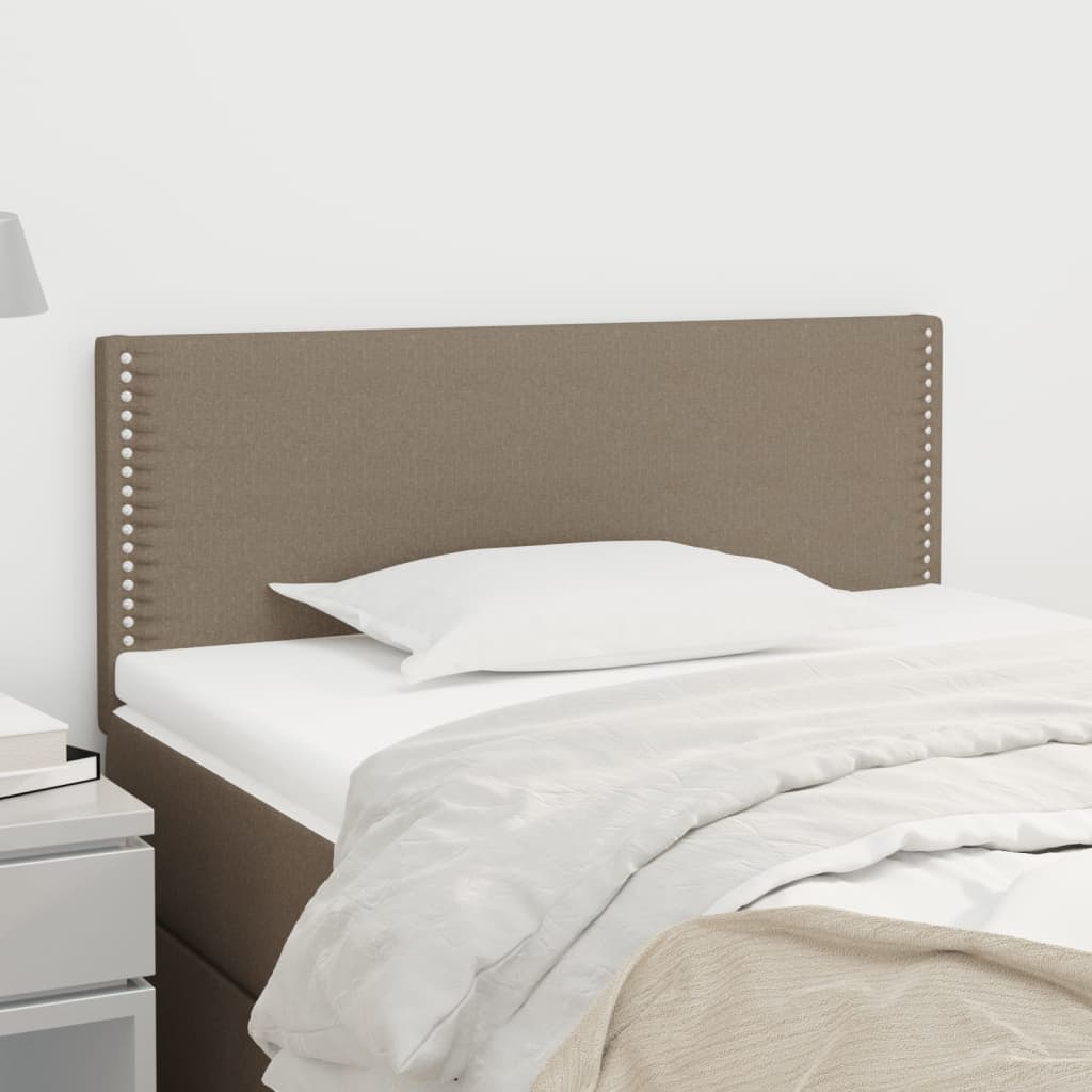 vidaXL Tăblie de pat, gri taupe, 100x5x78/88 cm, textil vidaXL Tăblie de pat, gri taupe, 100x5x78/88 cm, textil
