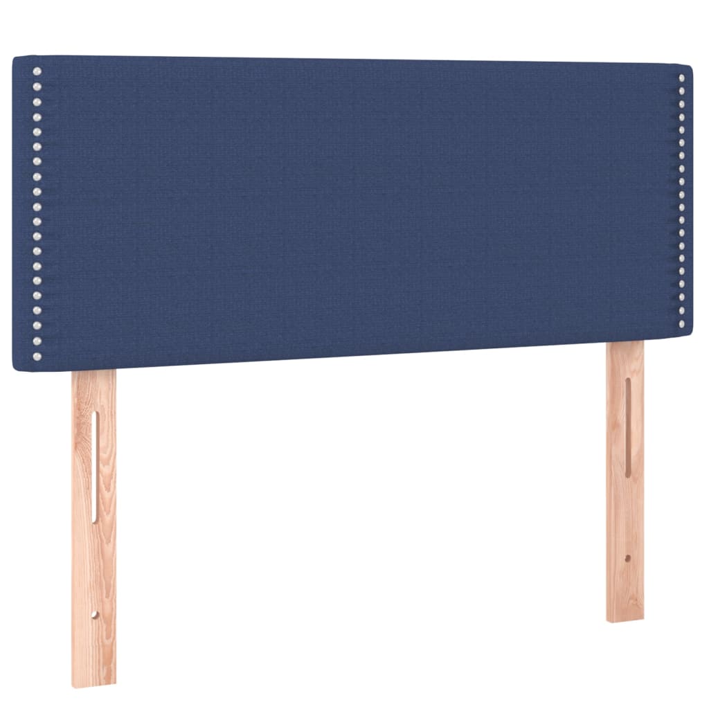 vidaXL Tăblie de pat, albastru, 100x5x78/88 cm, textil