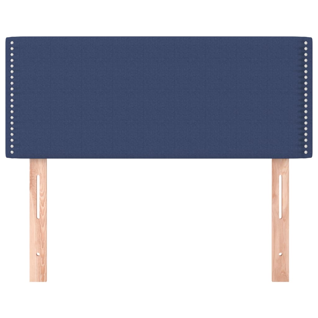 vidaXL Tăblie de pat, albastru, 100x5x78/88 cm, textil