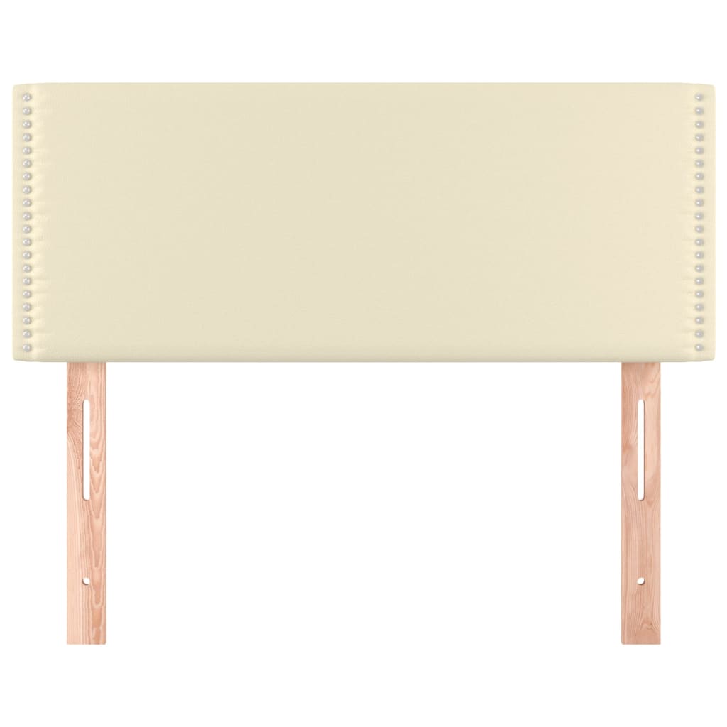 vidaXL Tăblie de pat, crem, 100x5x78/88 cm, piele ecologică
