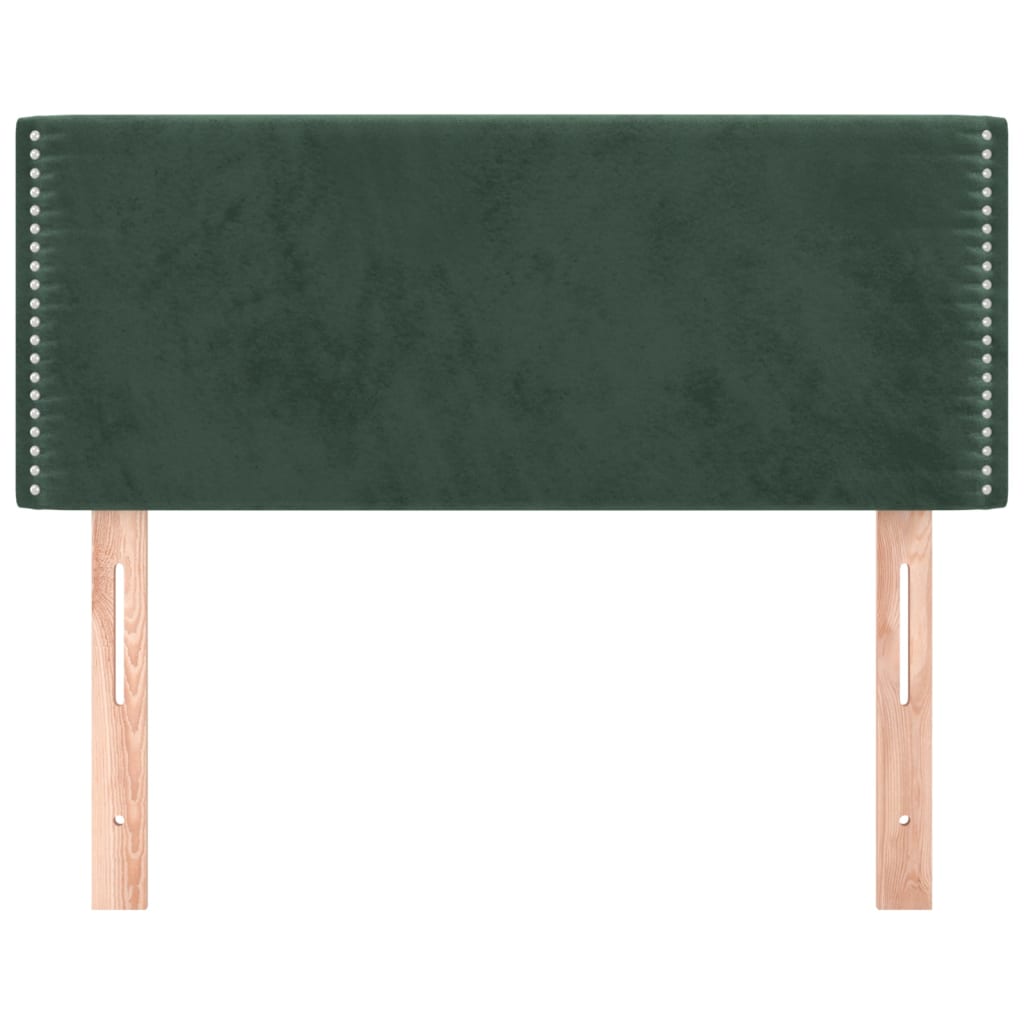 vidaXL Tăblie de pat, verde închis, 100x5x78/88 cm, catifea vidaXL Tăblie de pat, verde închis, 100x5x78/88 cm, catifea