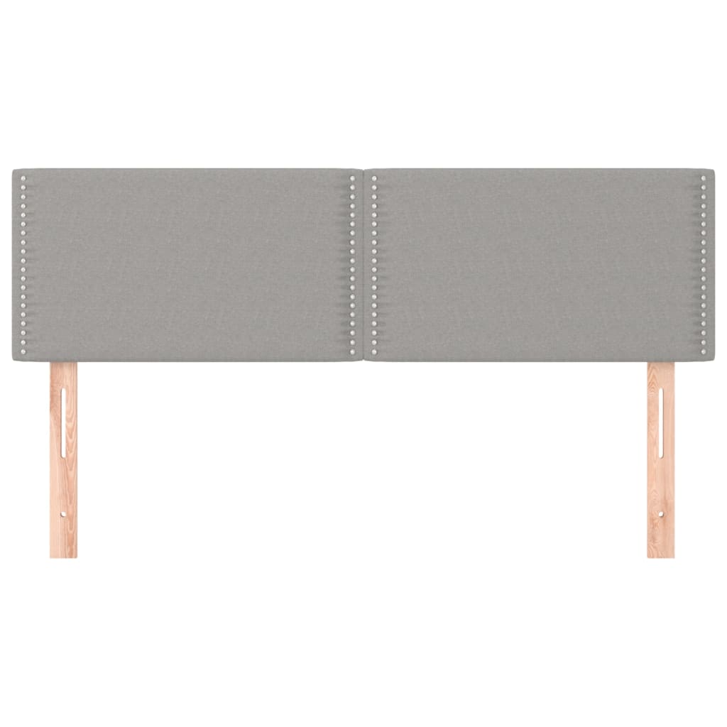 vidaXL Tăblii de pat, 2 buc., gri deschis, 72x5x78/88 cm, textil vidaXL Tăblii de pat, 2 buc., gri deschis, 72x5x78/88 cm, textil