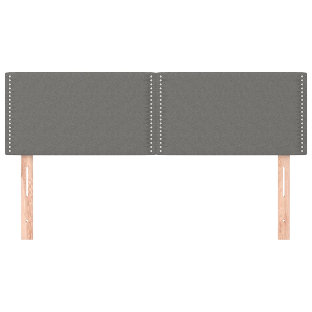 vidaXL Tăblii de pat, 2 buc., gri închis, 72x5x78/88 cm, textil vidaXL Tăblii de pat, 2 buc., gri închis, 72x5x78/88 cm, textil