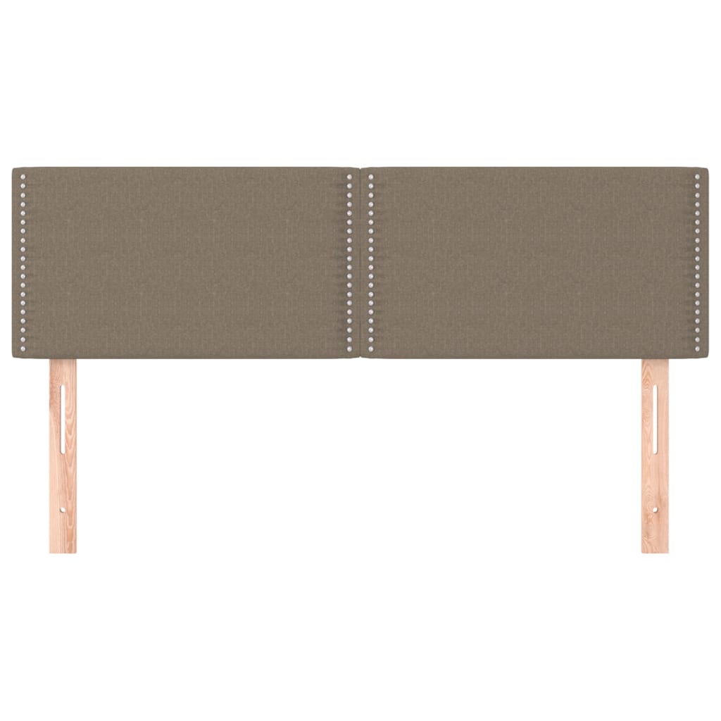vidaXL Tăblii de pat, 2 buc., gri taupe, 72x5x78/88 cm, textil vidaXL Tăblii de pat, 2 buc., gri taupe, 72x5x78/88 cm, textil