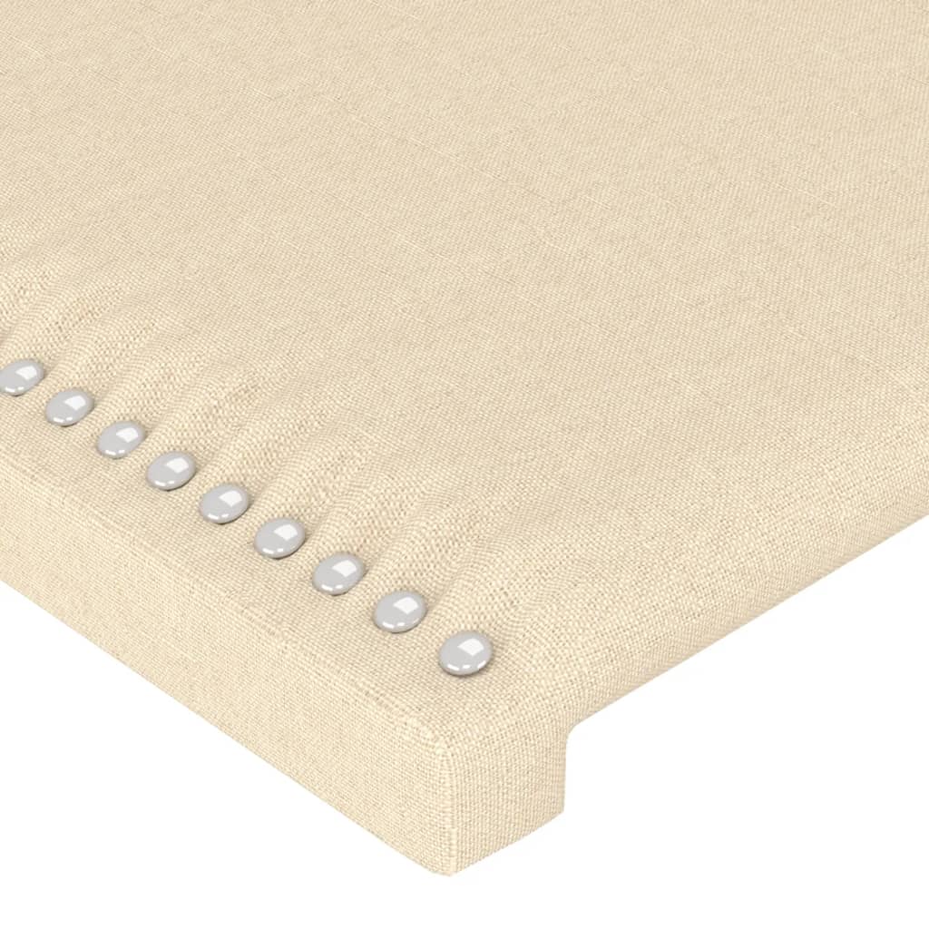 vidaXL Tăblii de pat, 2 buc., crem, 72x5x78/88 cm, textil vidaXL Tăblii de pat, 2 buc., crem, 72x5x78/88 cm, textil