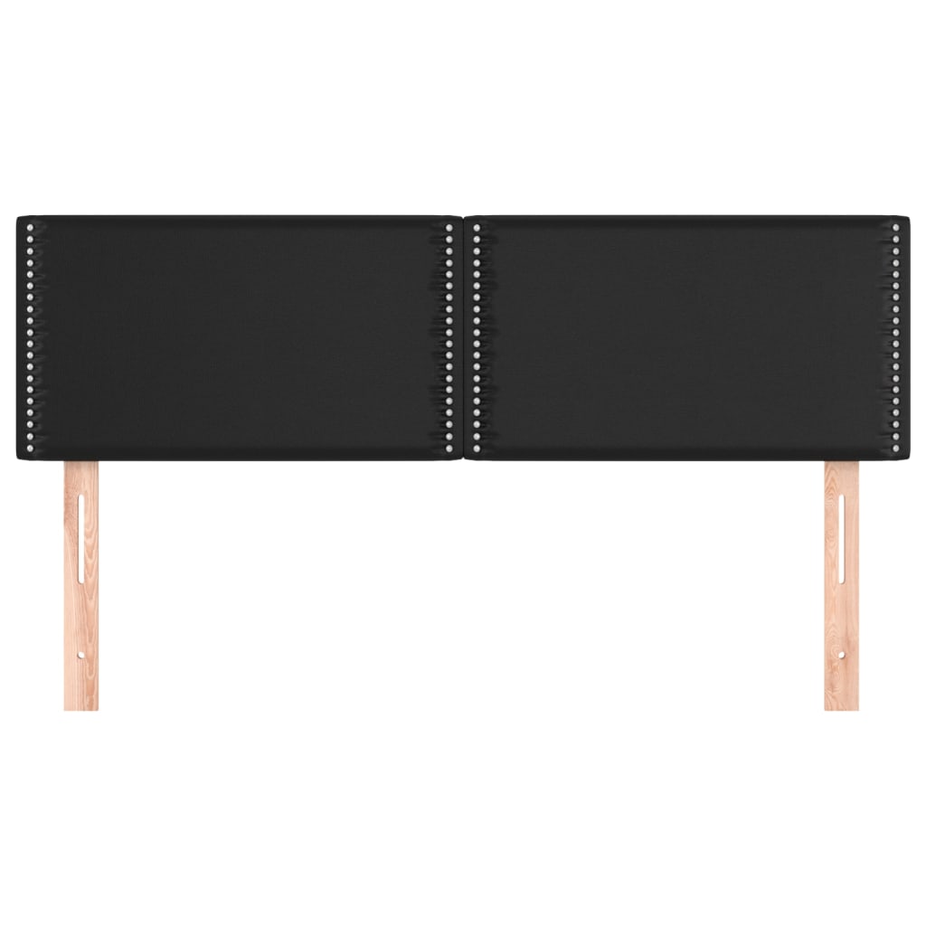 vidaXL Tăblii de pat, 2 buc., negru, 72x5x78/88 cm, piele ecologică vidaXL Tăblii de pat, 2 buc., negru, 72x5x78/88 cm, piele ecologică