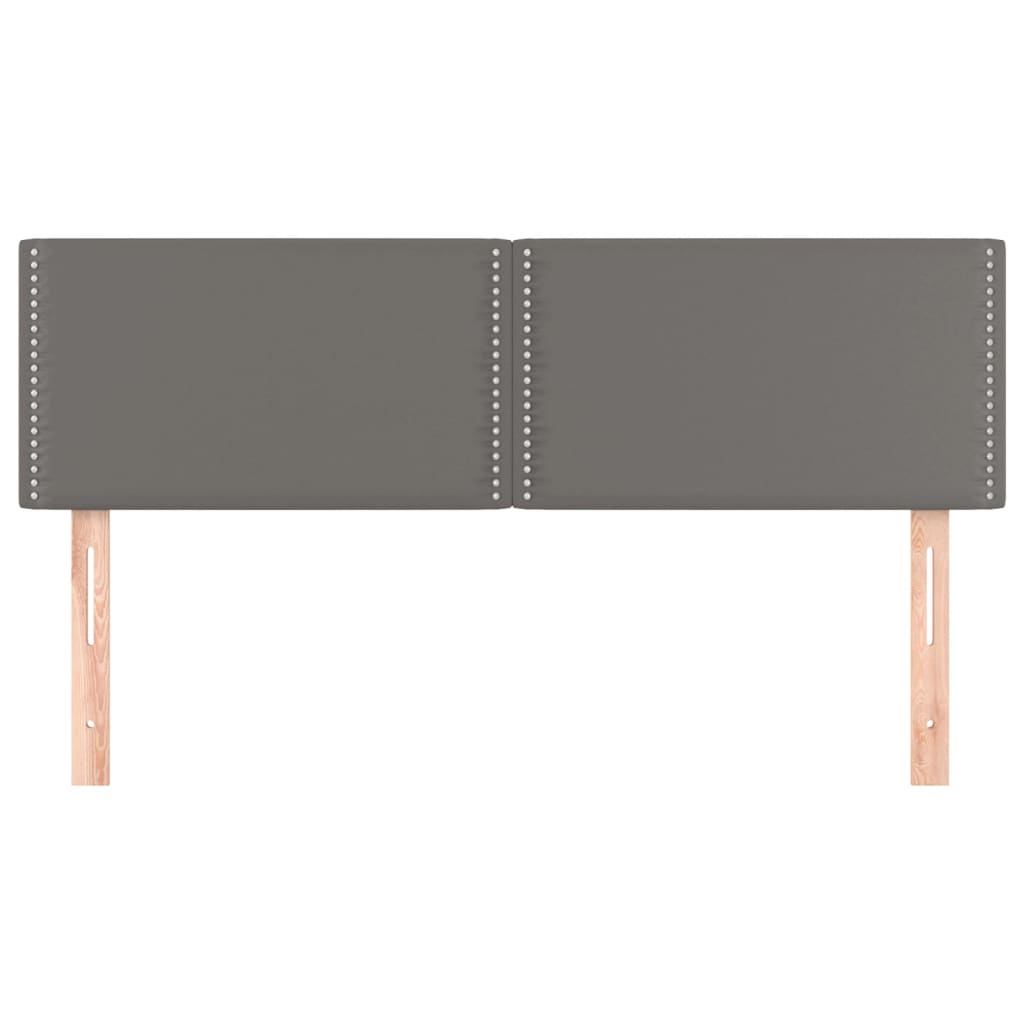 vidaXL Tăblii de pat, 2 buc., gri, 72x5x78/88 cm, piele ecologică vidaXL Tăblii de pat, 2 buc., gri, 72x5x78/88 cm, piele ecologică
