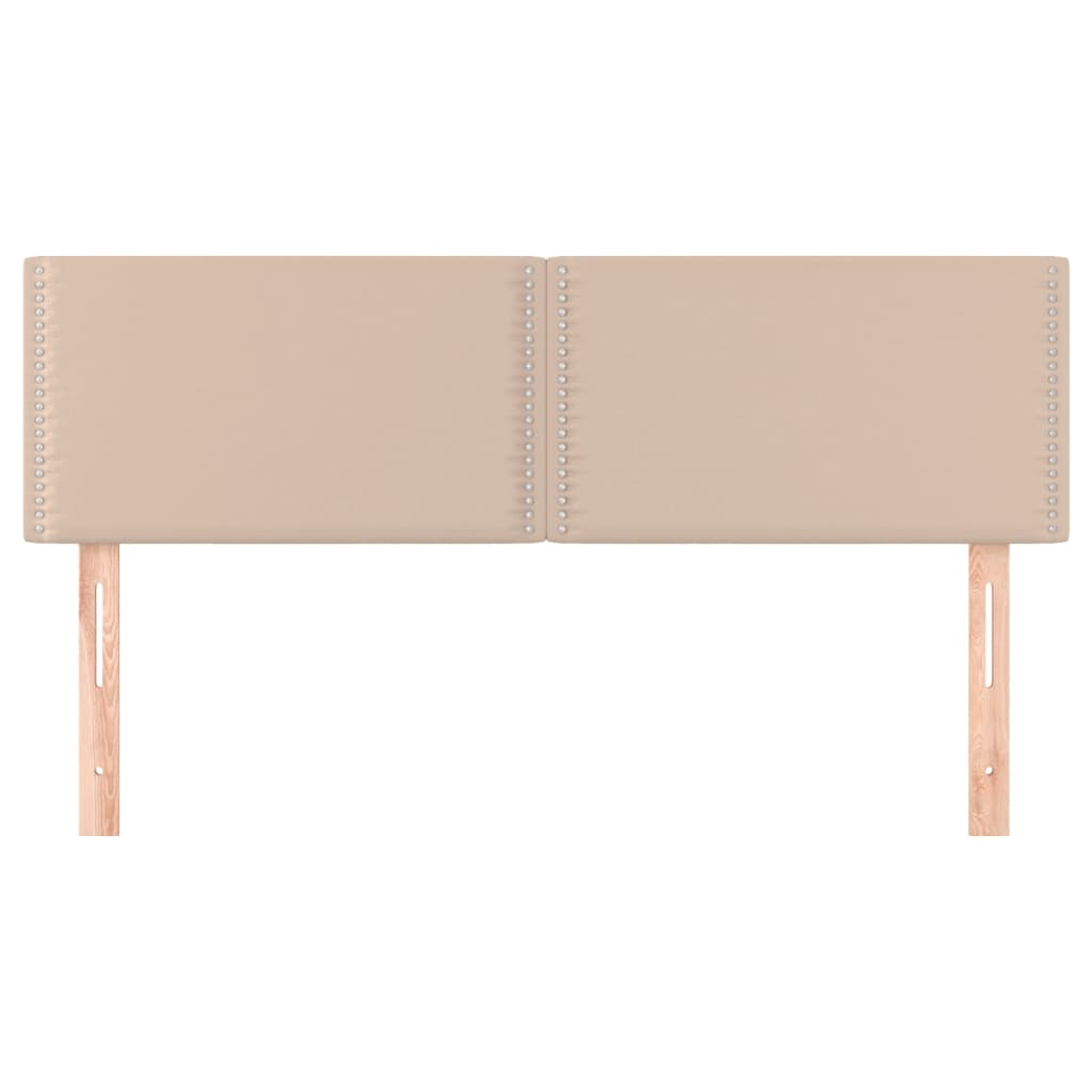 vidaXL Tăblii de pat 2 buc. cappuccino 72x5x78/88 cm piele ecologică