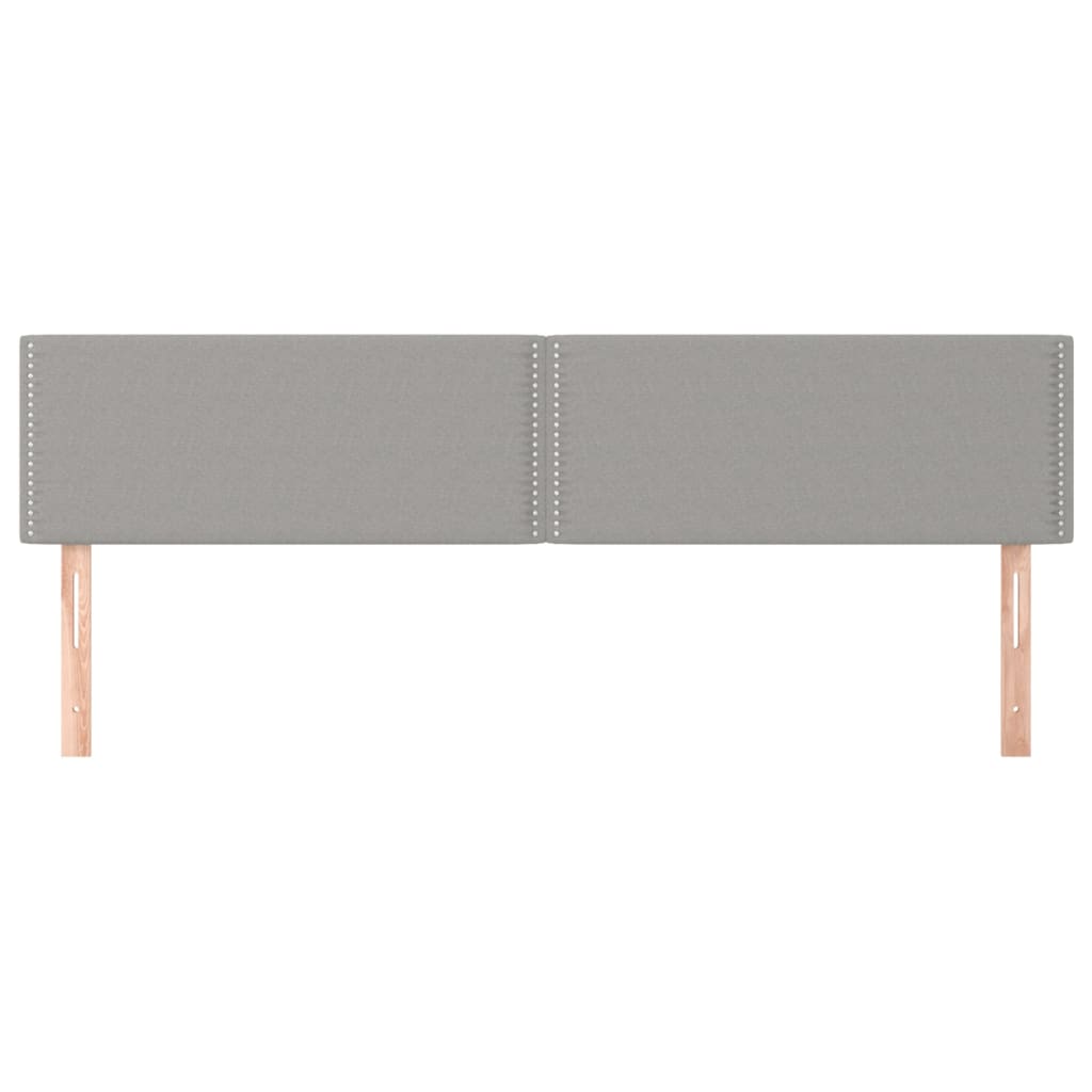 vidaXL Tăblii de pat, 2 buc, gri deschis, 90x5x78/88 cm, textil