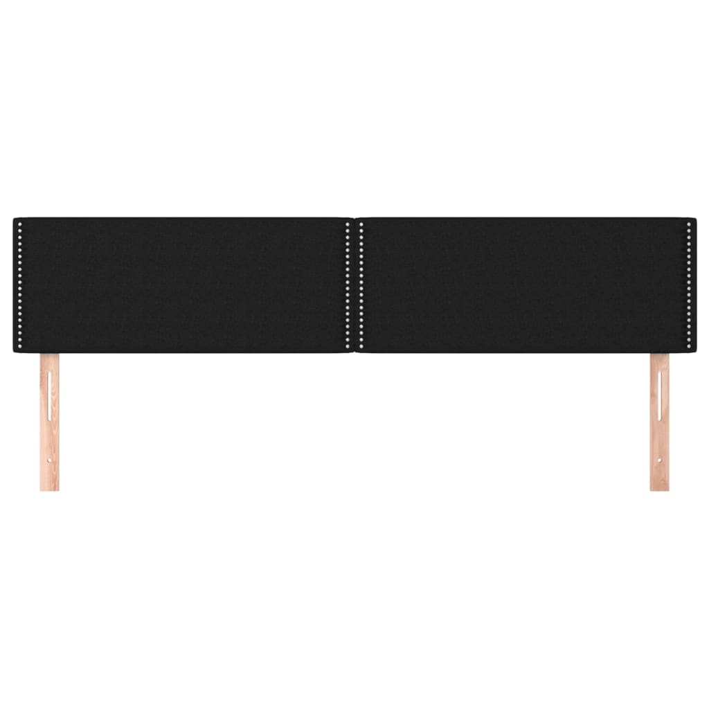 vidaXL Tăblii de pat, 2 buc, negru, 90x5x78/88 cm, textil