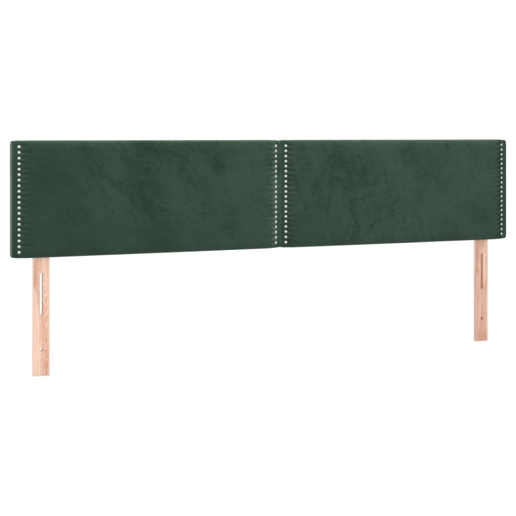 vidaXL Tăblii de pat, 2 buc, verde închis, 90x5x78/88 cm, catifea vidaXL Tăblii de pat, 2 buc, verde închis, 90x5x78/88 cm, catifea