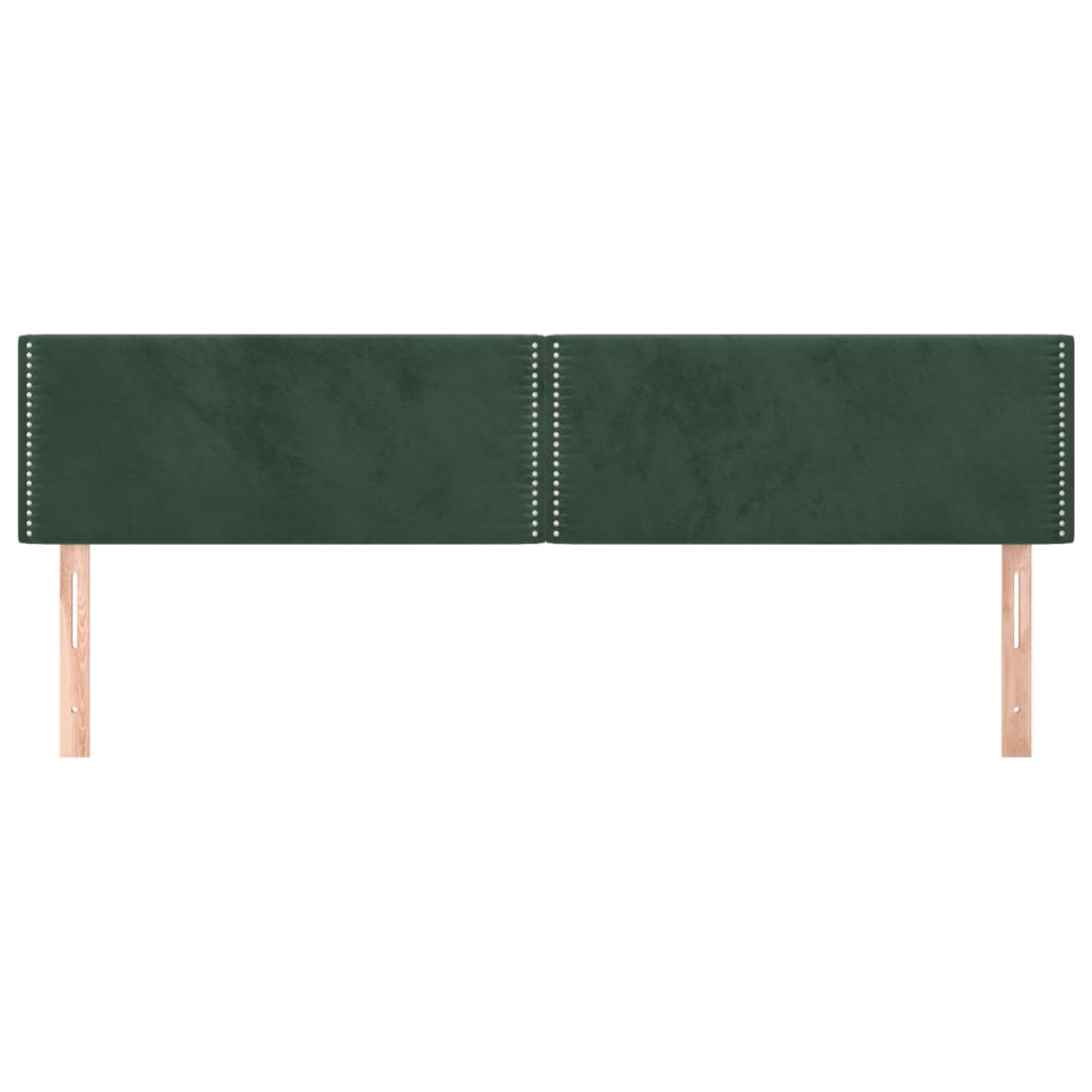vidaXL Tăblii de pat, 2 buc, verde închis, 90x5x78/88 cm, catifea vidaXL Tăblii de pat, 2 buc, verde închis, 90x5x78/88 cm, catifea