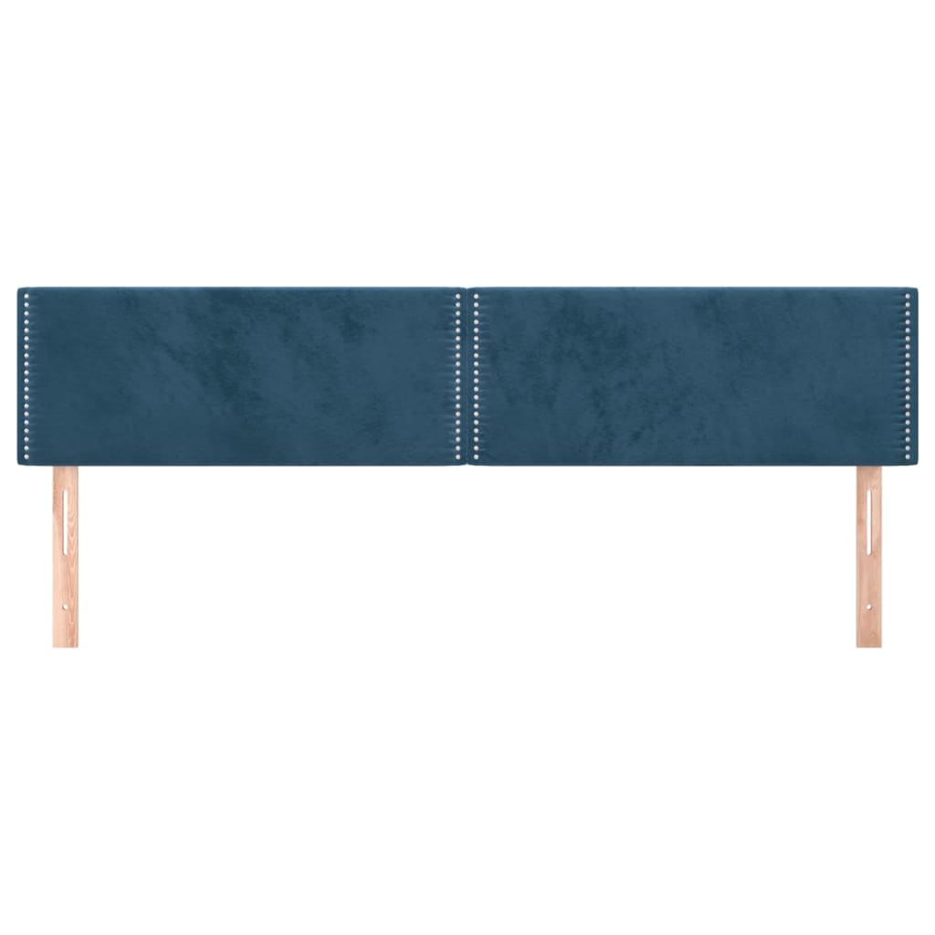 vidaXL Tăblii de pat, 2 buc, albastru închis, 90x5x78/88 cm, catifea vidaXL Tăblii de pat, 2 buc, albastru închis, 90x5x78/88 cm, catifea