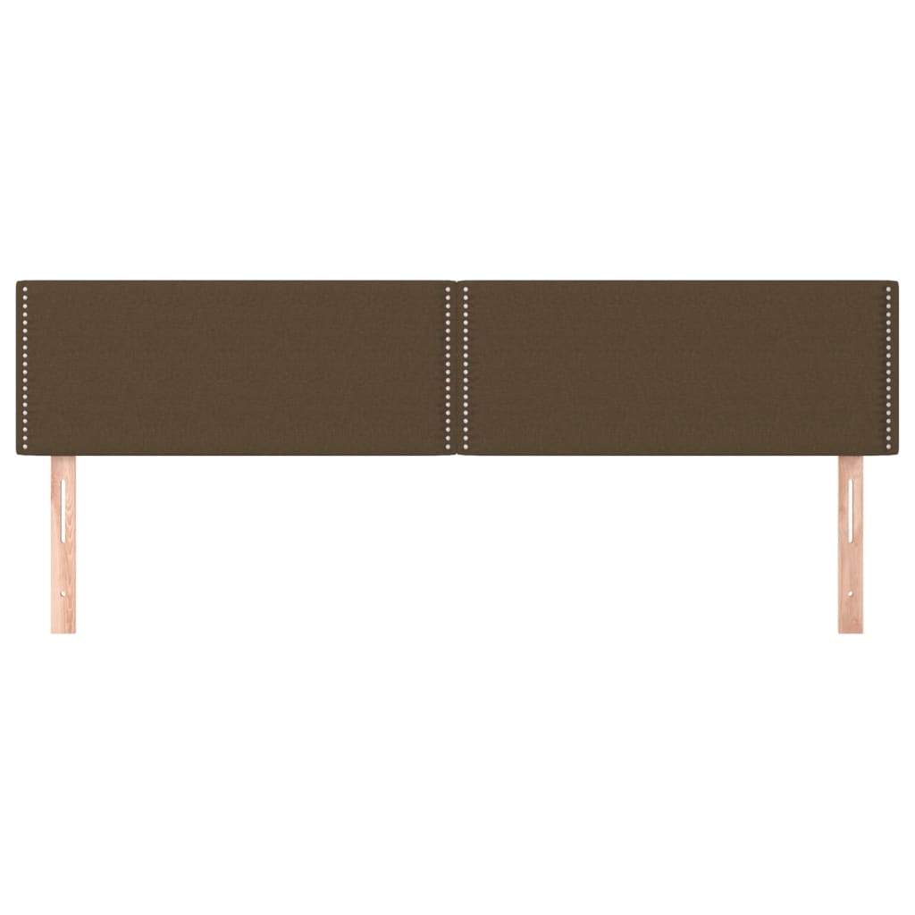 vidaXL Tăblii de pat, 2 buc, maro închis, 100x5x78/88 cm, textil