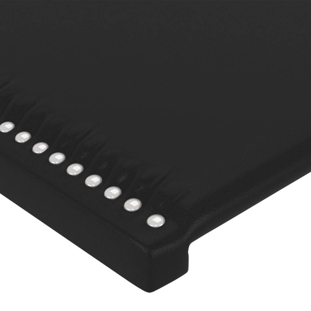 vidaXL Tăblii de pat, 2 buc, negru, 100x5x78/88 cm, piele ecologică