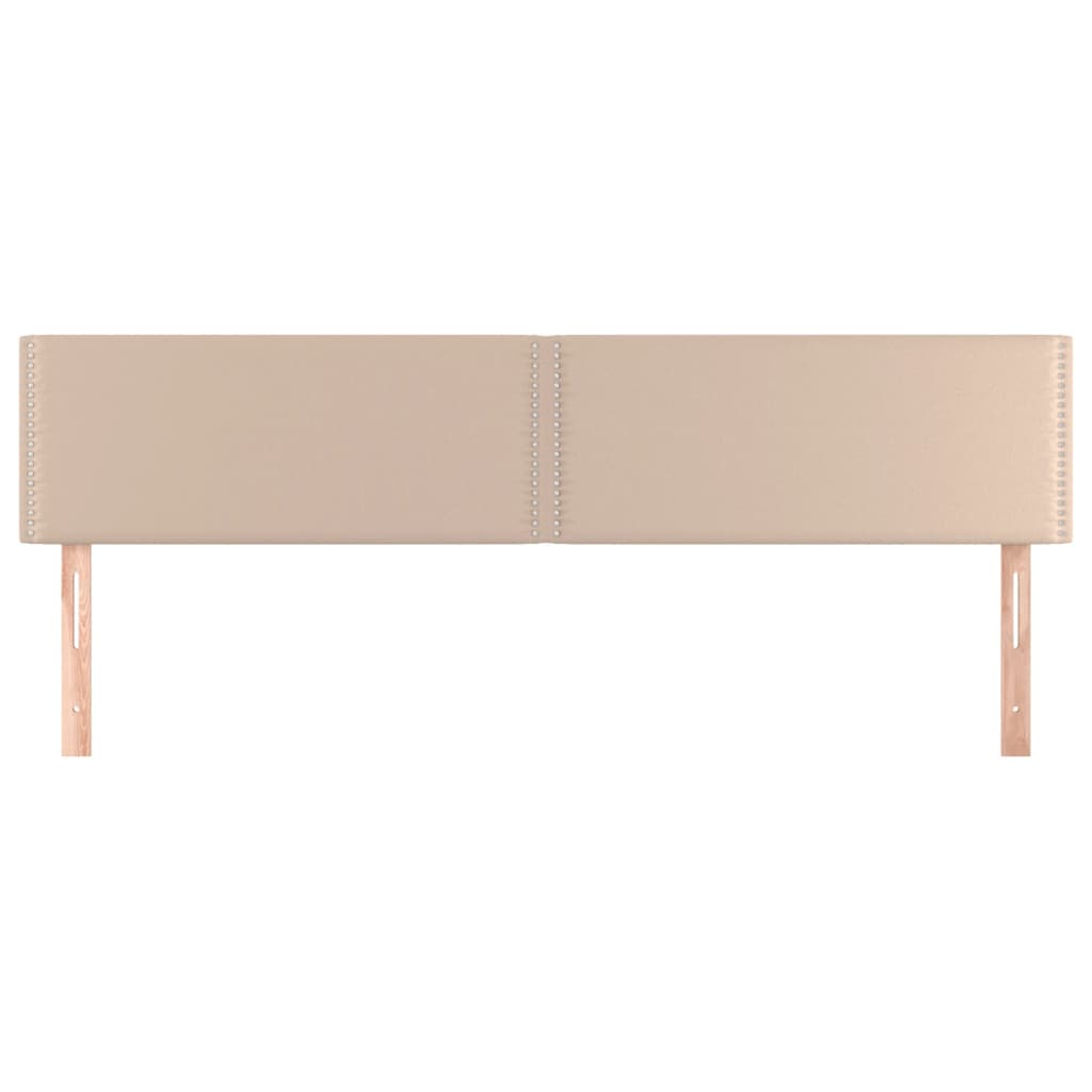 vidaXL Tăblii de pat 2 buc, cappuccino 100x5x78/88 cm piele ecologică