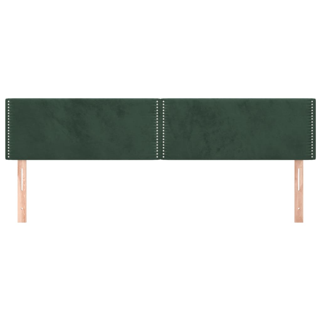 vidaXL Tăblii de pat, 2 buc, verde închis, 100x5x78/88 cm, catifea vidaXL Tăblii de pat, 2 buc, verde închis, 100x5x78/88 cm, catifea