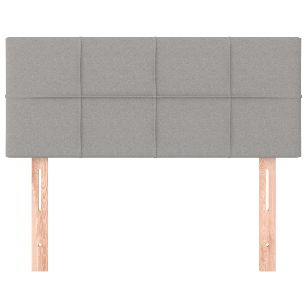 vidaXL Tăblie de pat, gri deschis, 80x5x78/88 cm, textil