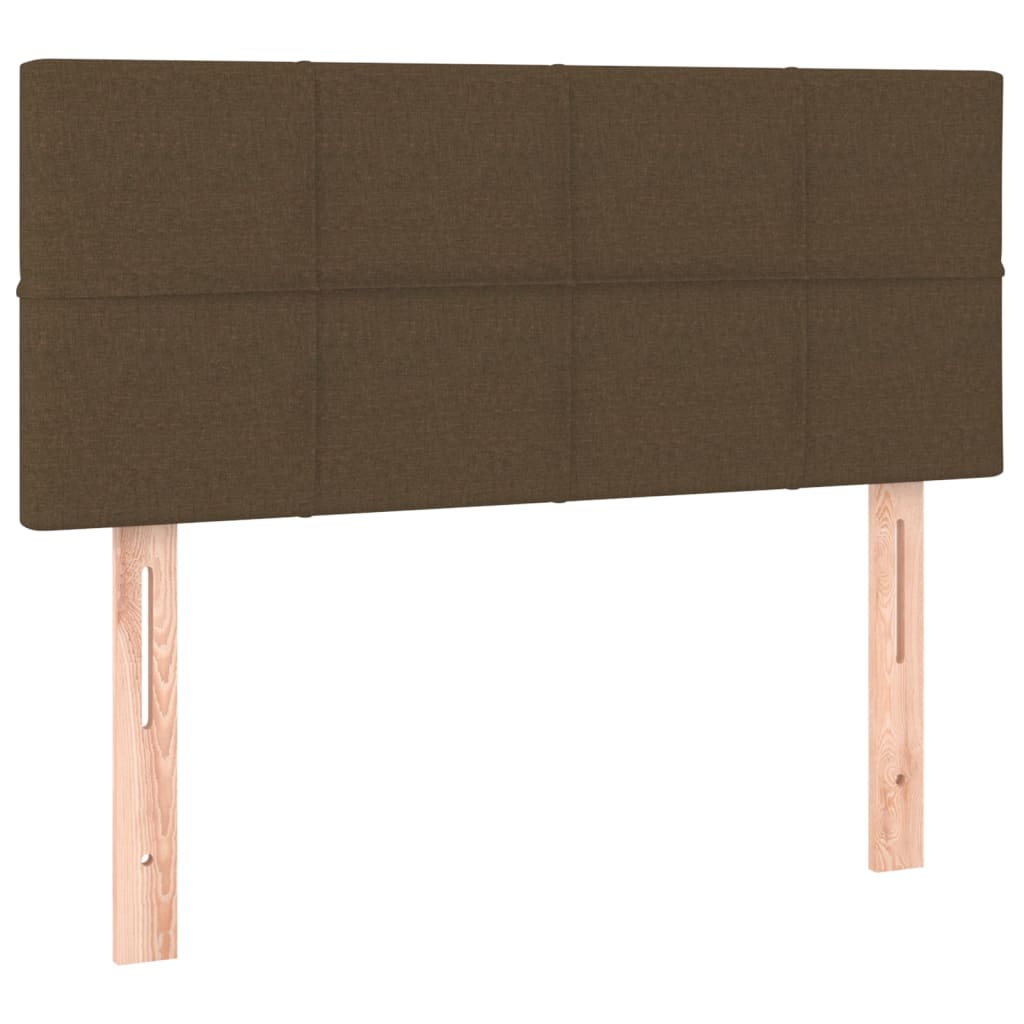 vidaXL Tăblie de pat, maro închis, 80x5x78/88 cm, textil vidaXL Tăblie de pat, maro închis, 80x5x78/88 cm, textil