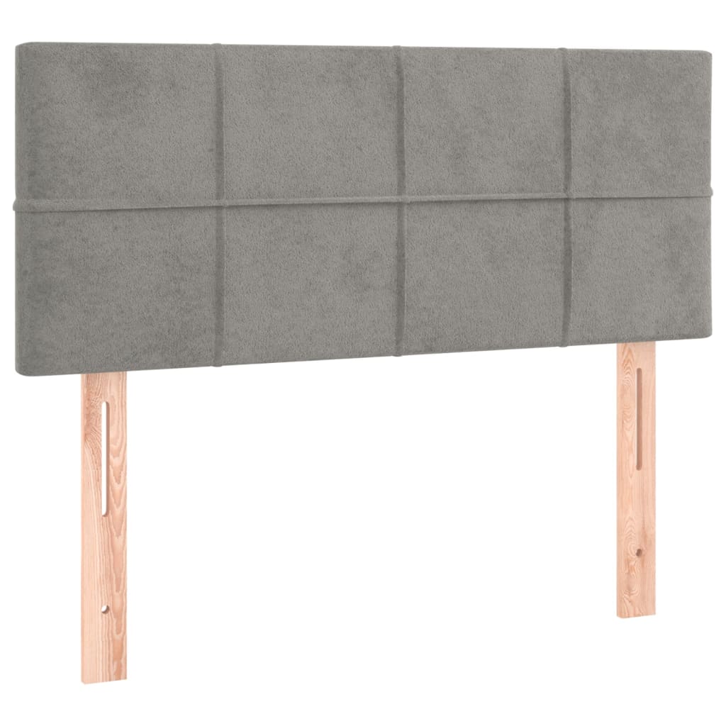 vidaXL Tăblie de pat, gri deschis, 80x5x78/88 cm, catifea