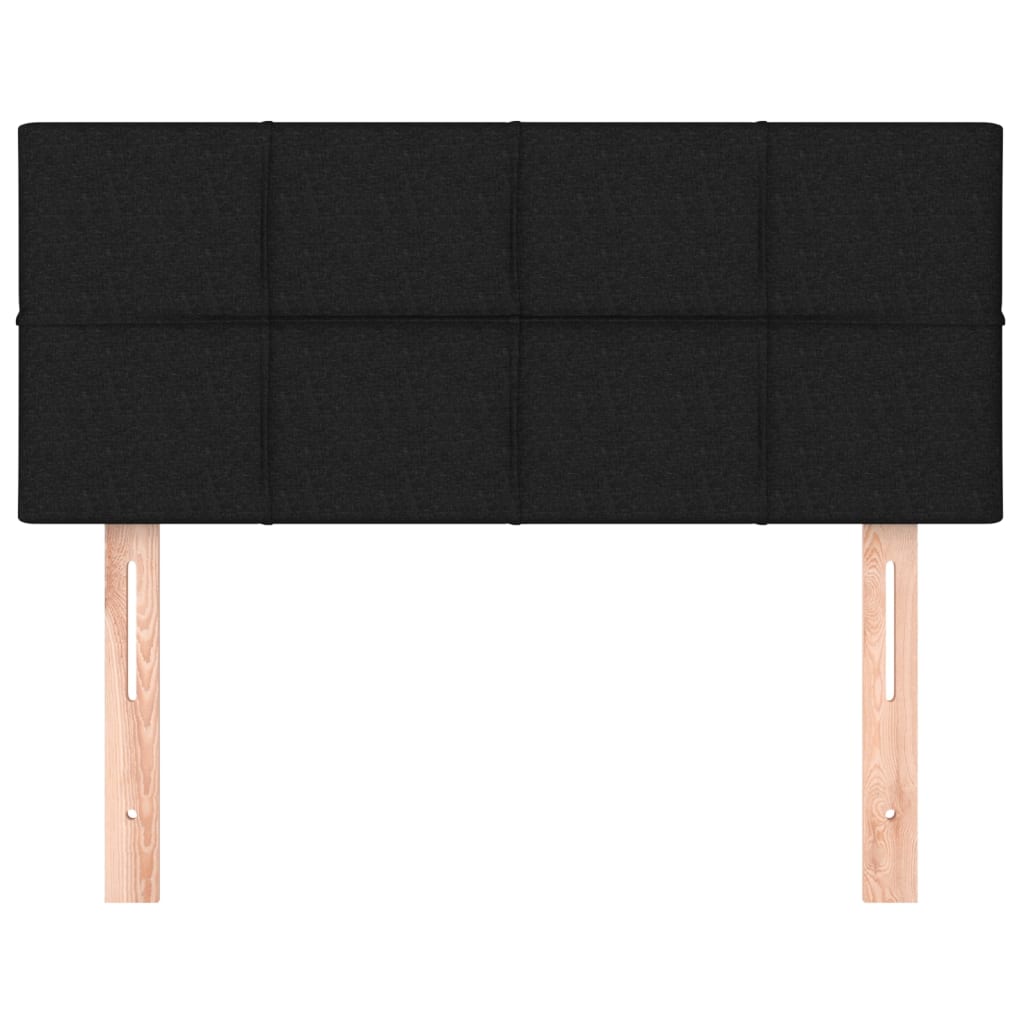 vidaXL Tăblie de pat, negru, 90x5x78/88 cm, textil