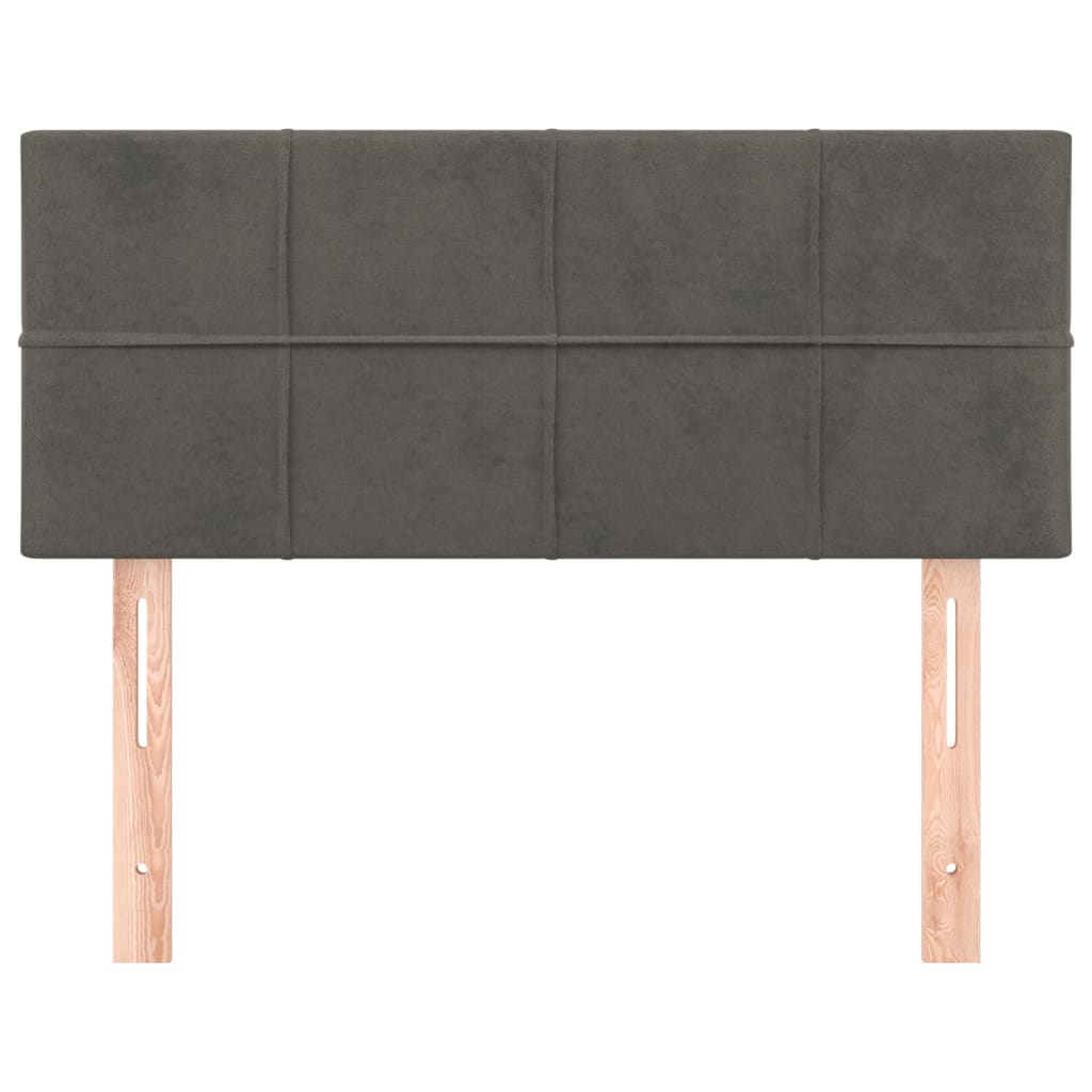 vidaXL Tăblie de pat, gri închis, 90x5x78/88 cm, catifea vidaXL Tăblie de pat, gri închis, 90x5x78/88 cm, catifea